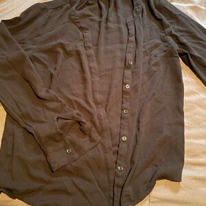 Black Button-Up Blouse